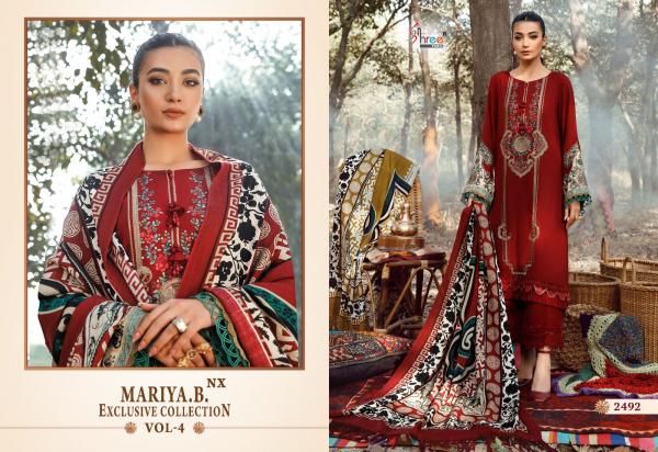 Shree Mariya B Exclusive Collection Vol 4 Nx Chiffon Dupatta Pakistani Suits